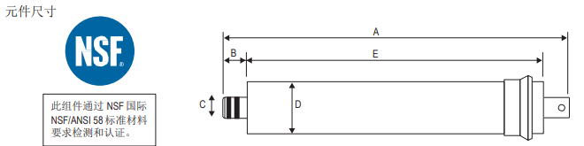 陶氏AQUALAST™ 1812節水型家用反滲透膜元件
